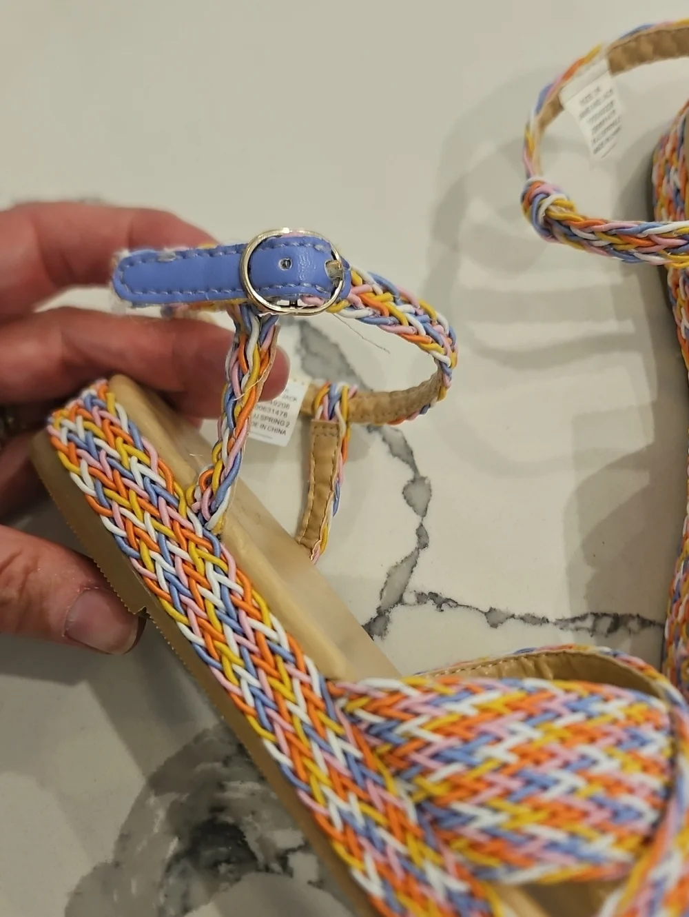 Janie and Jack Multicolor Braided-Strap Sandals